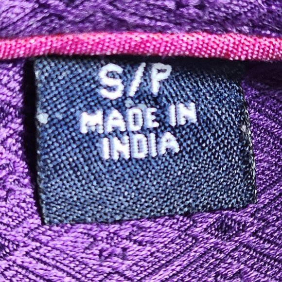 Robert Graham Mens Purple Textured Long Sleeve Button-Up Shirt - Picture 6 of 9